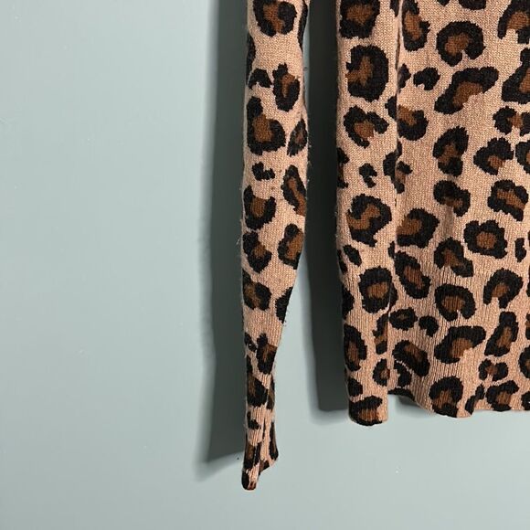 Cynthia Rowley 2-Ply Cashmere Animal Print Sweater - Picture 2 of 7
